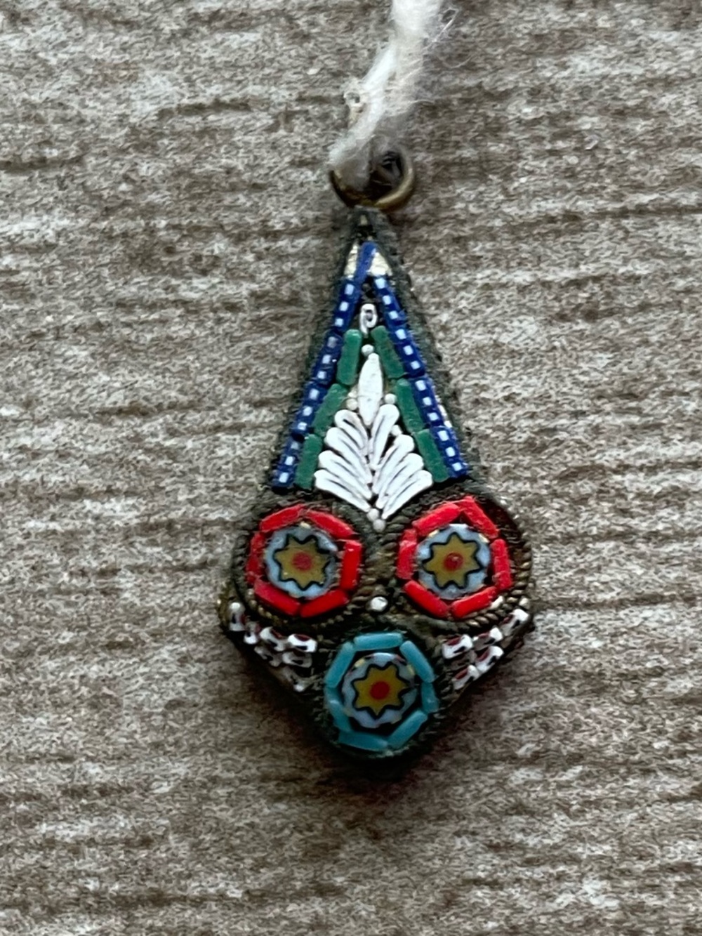 1920’s micromosaic pendant.